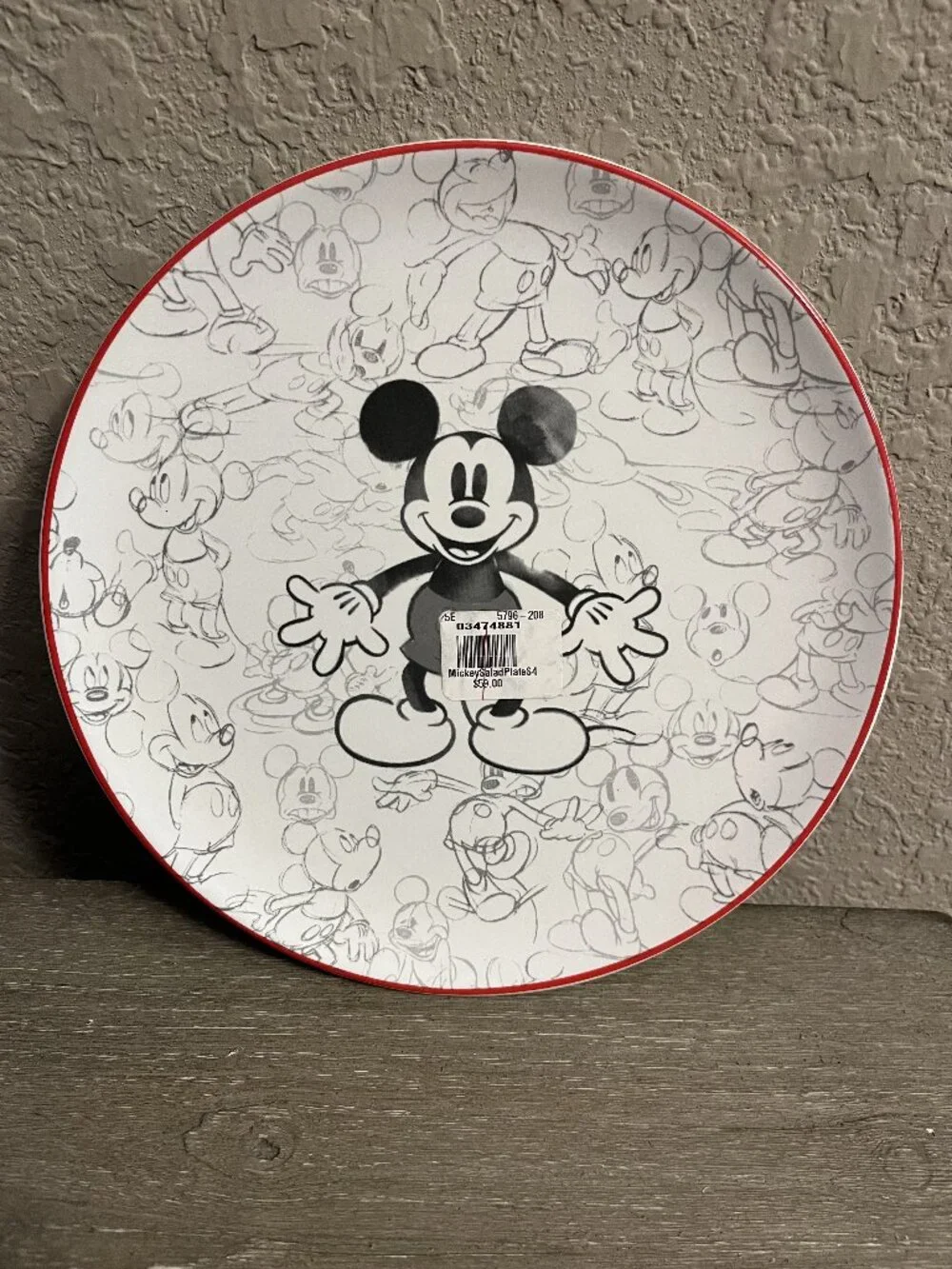 Set of 4 Pottery Barn Disney Mickey Mouse Salad Plates
